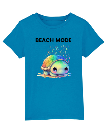 Broasca testoasa pictata in acuarela cu mesajul  Beach Mode Azur