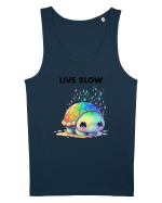 Broasca testoasa pictata in acuarela cu mesajul Live Slow Maiou Bărbat Runs