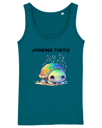 Broasca testoasa pictata in acuarela cu mesajul Jogging Turtle Ocean Depth