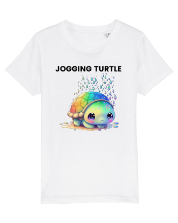 Broasca testoasa pictata in acuarela cu mesajul Jogging Turtle White