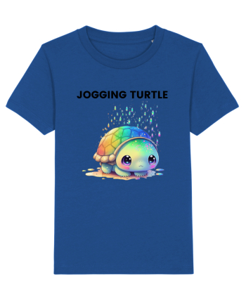 Broasca testoasa pictata in acuarela cu mesajul Jogging Turtle Majorelle Blue
