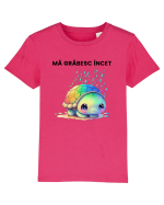 Broasca testoasa pictata in acuarela cu mesajul Ma grabesc Incet Tricou mânecă scurtă  Copii Mini Creator