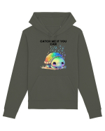 Broasca testoasa pictata in acuarela cu mesajul Catch Me If You Can Hanorac Unisex Drummer