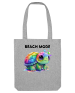 Broasca testoasa pictata in acuarela cu mesajul  Beach Mode Sacoșă textilă
