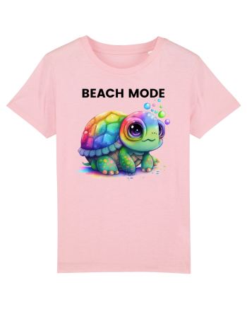 Broasca testoasa pictata in acuarela cu mesajul  Beach Mode Cotton Pink