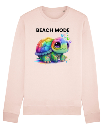 Broasca testoasa pictata in acuarela cu mesajul  Beach Mode Candy Pink