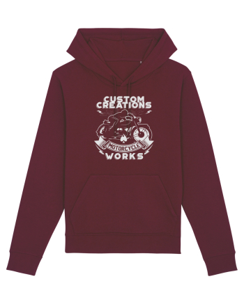 Custom Motorcycle Burgundy
