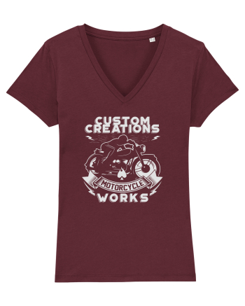 Custom Motorcycle Burgundy