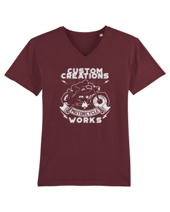 Custom Motorcycle Burgundy