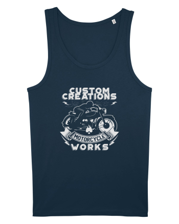 Custom Motorcycle Navy