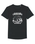 Custom Motorcycle Tricou mânecă scurtă guler larg Bărbat Skater