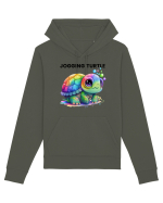 Broasca testoasa pictata in acuarela cu mesajul Jogging Turtle Hanorac Unisex Drummer