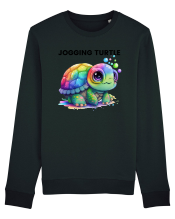 Broasca testoasa pictata in acuarela cu mesajul Jogging Turtle Black