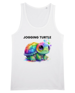 Broasca testoasa pictata in acuarela cu mesajul Jogging Turtle Maiou Bărbat Runs
