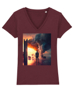 DIGITAL ART 51 Tricou mânecă scurtă guler V Damă Evoker