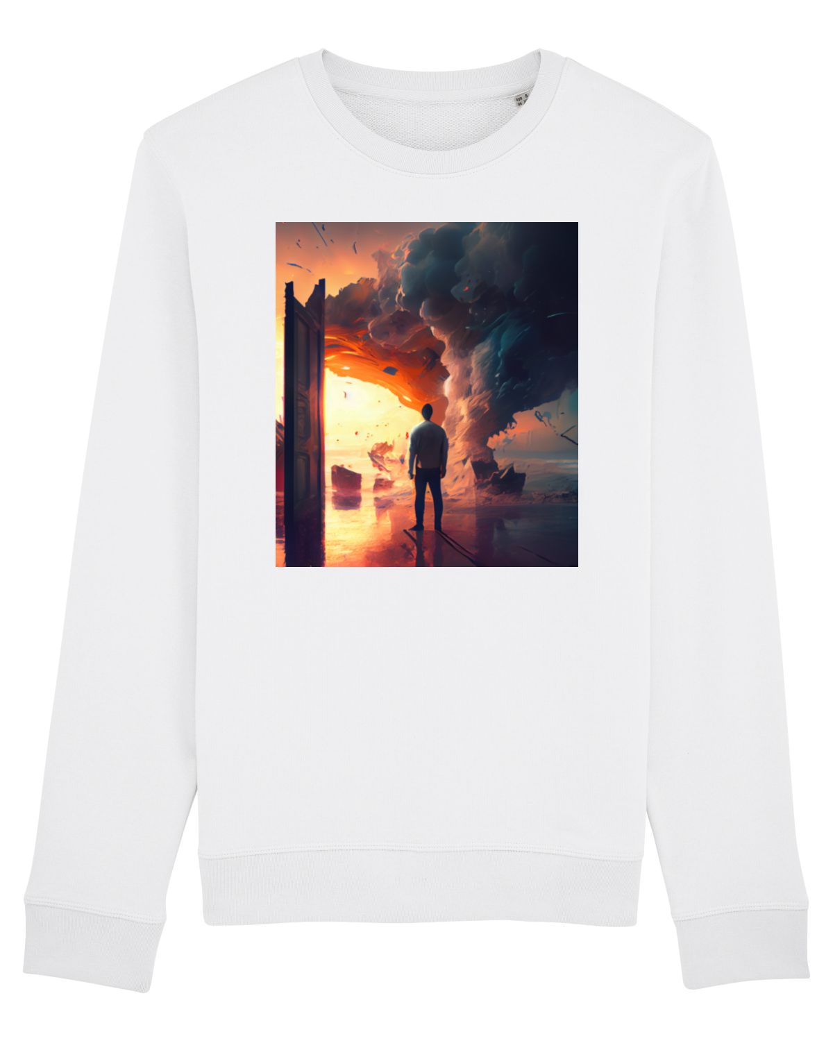 Bluză mânecă lungă Unisex Rise White