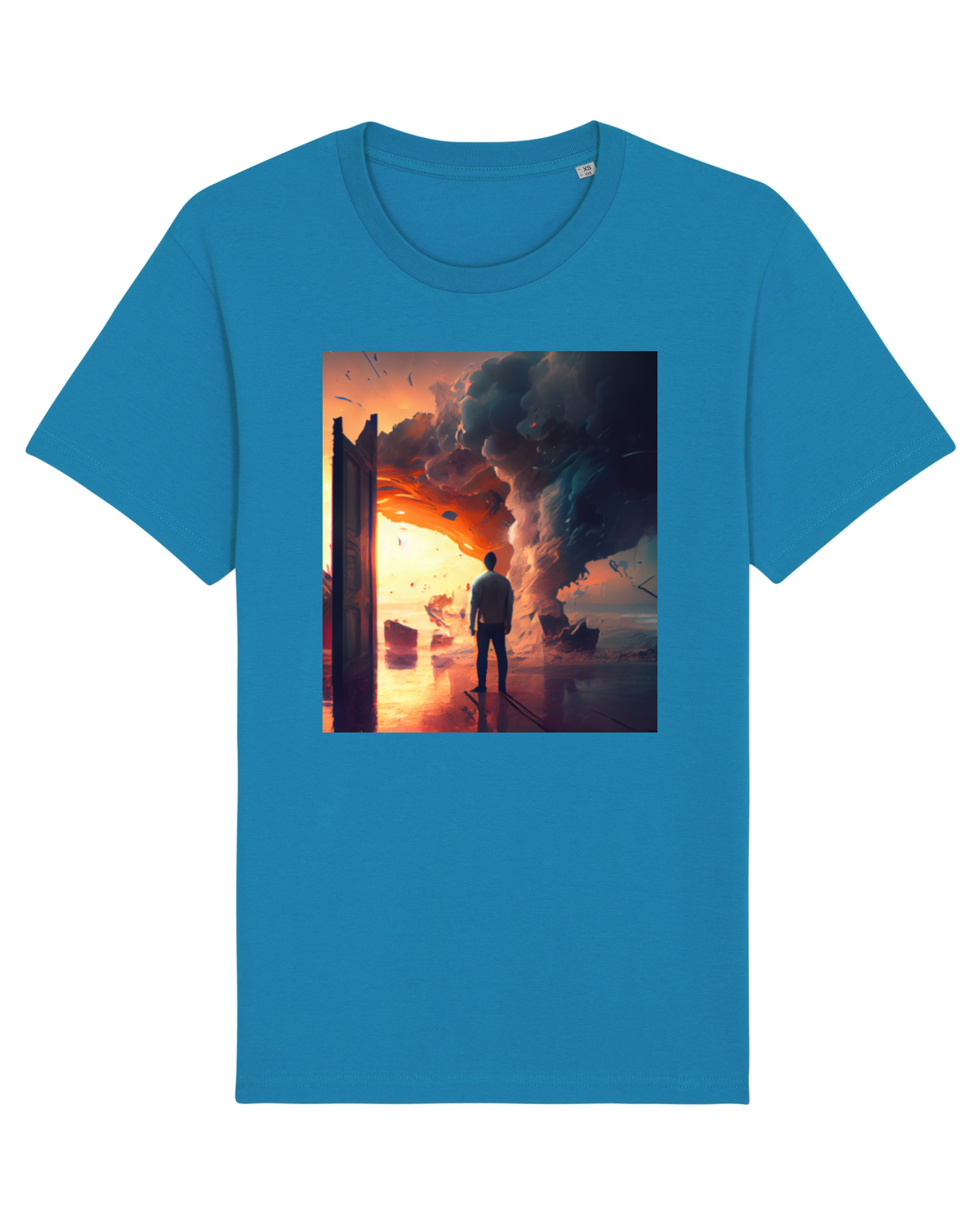 Tricou mânecă scurtă Unisex Rocker Azur