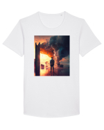 DIGITAL ART 51 Tricou mânecă scurtă guler larg Bărbat Skater