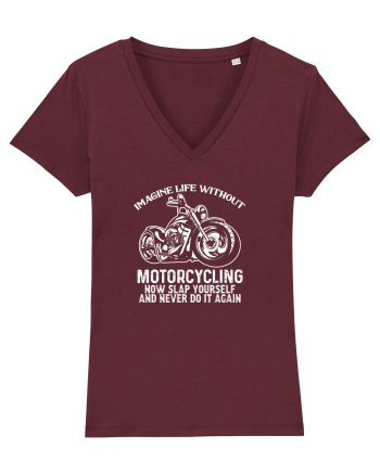 Motorcycling Burgundy