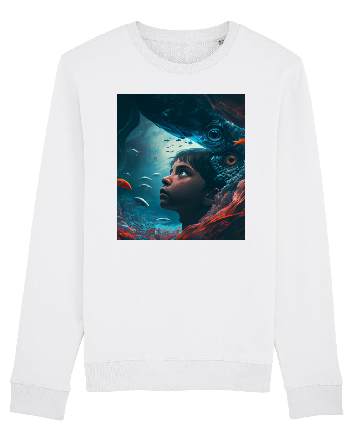 Bluză mânecă lungă Unisex Rise White