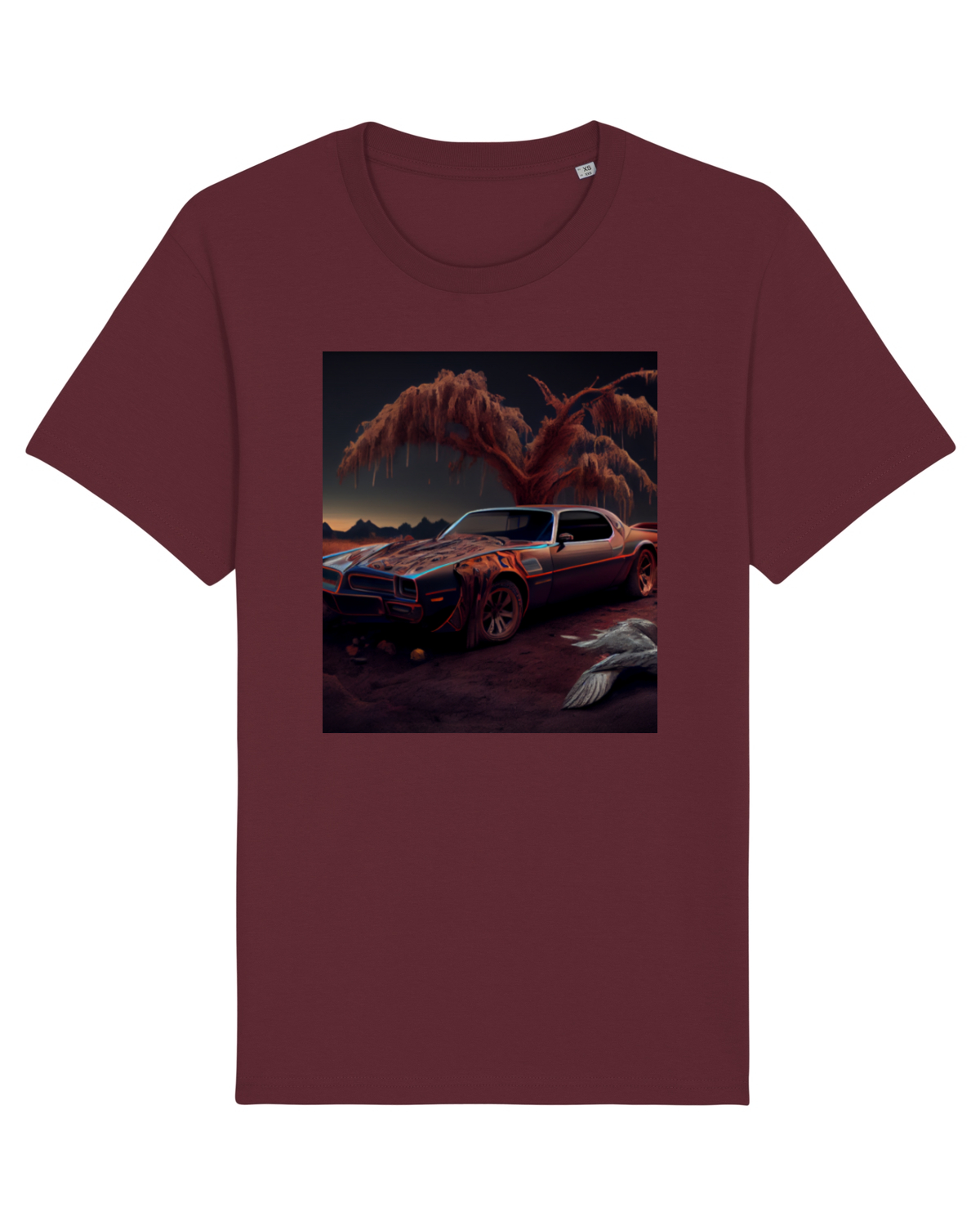 Tricou mânecă scurtă Unisex Rocker Burgundy