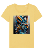 DIGITAL ART 59 Tricou mânecă scurtă guler larg fitted Damă Expresser