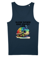 Broasca testoasa pictata in acuarela cu mesajul  Slow Down and Enjoy Life Maiou Bărbat Runs