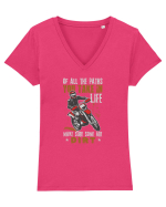 Dirt bike Tricou mânecă scurtă guler V Damă Evoker