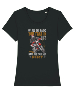 Dirt bike Tricou mânecă scurtă guler larg fitted Damă Expresser