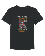 Dirt bike Tricou mânecă scurtă guler larg Bărbat Skater