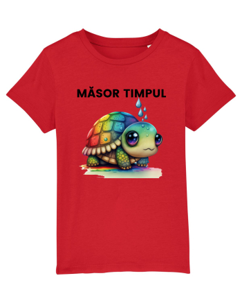 Broasca testoasa pictata in acuarela cu mesajul  Masor Timpul Red