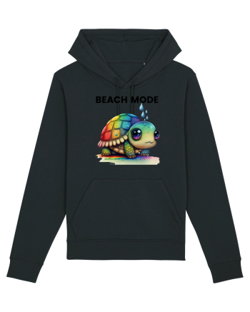 Broasca testoasa pictata in acuarela cu mesajul  Beach Mode Black