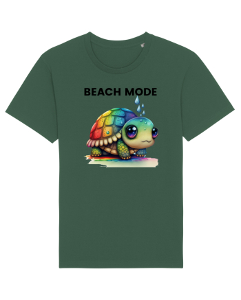 Broasca testoasa pictata in acuarela cu mesajul  Beach Mode Bottle Green