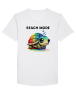 Broasca testoasa pictata in acuarela cu mesajul  Beach Mode Tricou mânecă scurtă guler larg Bărbat Skater