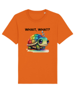 Broasca testoasa pictata in acuarela cu mesajul Wait, What? Tricou mânecă scurtă Unisex Rocker