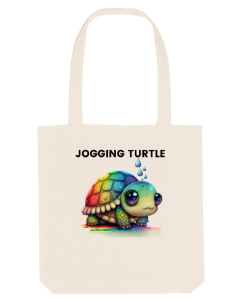 Broasca testoasa pictata in acuarela cu mesajul Jogging Turtle Natural
