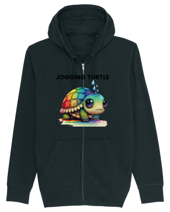 Broasca testoasa pictata in acuarela cu mesajul Jogging Turtle Black