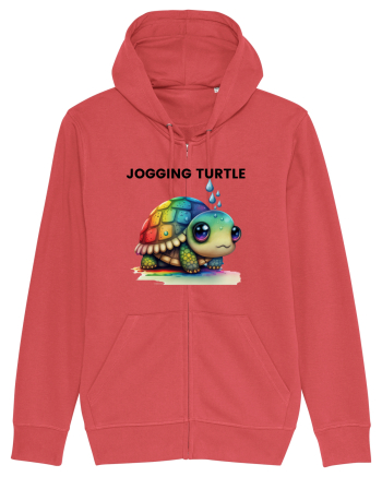 Broasca testoasa pictata in acuarela cu mesajul Jogging Turtle Carmine Red