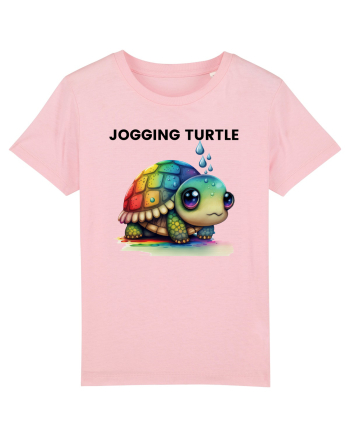 Broasca testoasa pictata in acuarela cu mesajul Jogging Turtle Cotton Pink