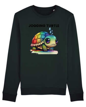 Broasca testoasa pictata in acuarela cu mesajul Jogging Turtle Black