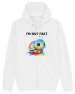 Broasca testoasa pictata in acuarela cu mesajul I'm not fast Hanorac cu fermoar Unisex Connector
