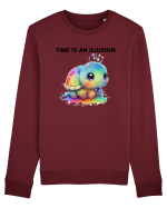Broasca testoasa pictata in acuarela cu mesajul  Time is an Illusion Bluză mânecă lungă Unisex Rise