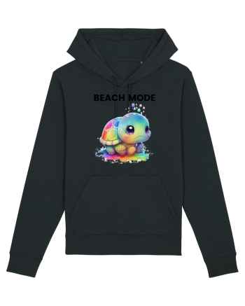 Broasca testoasa pictata in acuarela cu mesajul  Beach Mode Black