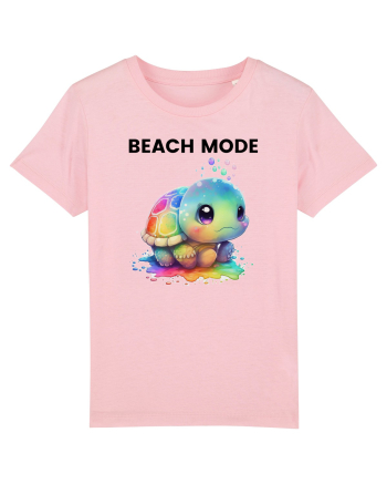 Broasca testoasa pictata in acuarela cu mesajul  Beach Mode Cotton Pink
