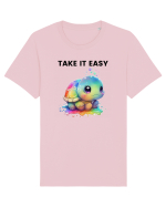 Broasca testoasa pictata in acuarela cu mesajul  Take it Easy Tricou mânecă scurtă Unisex Rocker