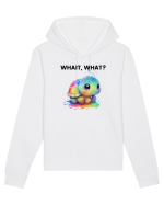 Broasca testoasa pictata in acuarela cu mesajul Wait, What? Hanorac Unisex Drummer