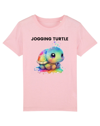 Broasca testoasa pictata in acuarela cu mesajul Jogging Turtle Cotton Pink