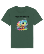 Broasca testoasa pictata in acuarela cu mesajul Jogging Turtle Tricou mânecă scurtă Unisex Rocker