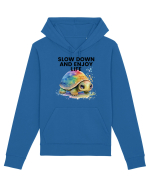 Broasca testoasa pictata in acuarela cu mesajul  Slow Down and Enjoy Life Hanorac Unisex Drummer