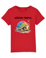 Broasca testoasa pictata in acuarela cu mesajul  Masor Timpul Tricou mânecă scurtă  Copii Mini Creator